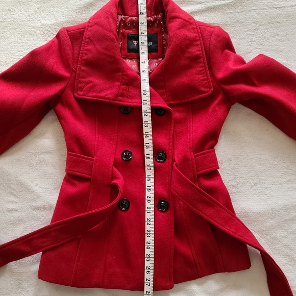 Guess Wool-Blend Coat, XSmall, Red. - Picture 6 of 6